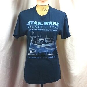 Star Wars Top Galaxy's Edge Disney World Opening Day women's T-Shirt Navy Blue S